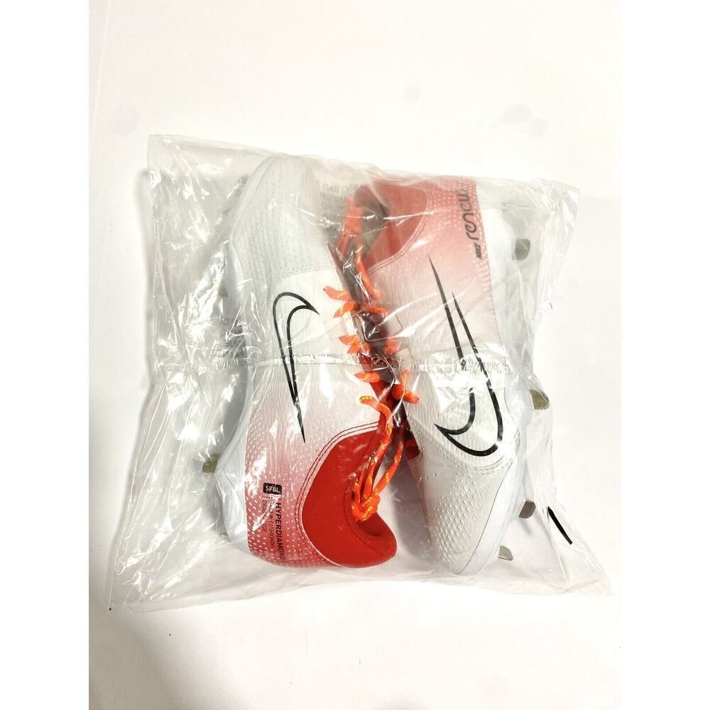 Nike Hyperdiamond 4 Pro Fastpitch Cleats Women 7.5 Metal Red White - Picture 11 of 12